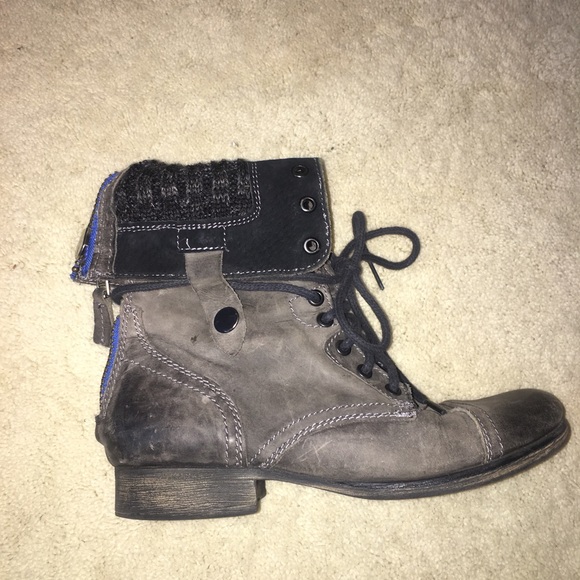 Steve Madden Leather Combat Bootie - Picture 5 of 8
